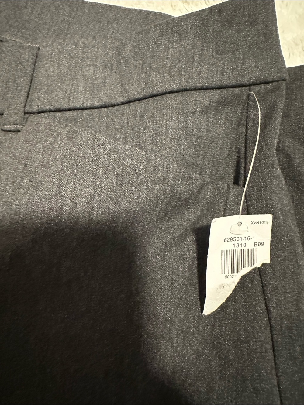 Old Navy High-Waisted Dark Heather Gray Pixie Straight Pants - Picture 9 of 16